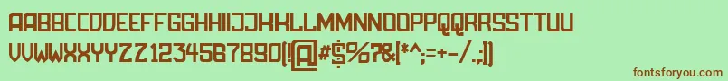 AmbossDisplayRounded Font – Brown Fonts on Green Background