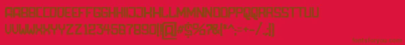 AmbossDisplayRounded Font – Brown Fonts on Red Background