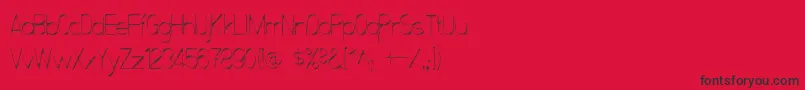 ScrfibbleRaw Font – Black Fonts on Red Background