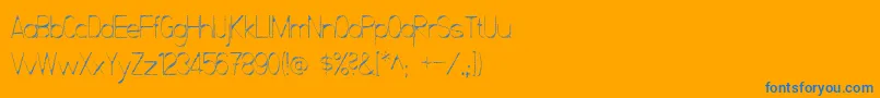 ScrfibbleRaw Font – Blue Fonts on Orange Background