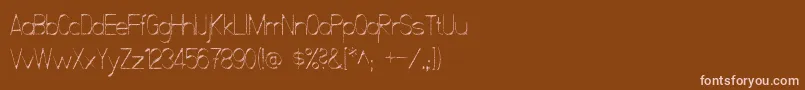 ScrfibbleRaw Font – Pink Fonts on Brown Background