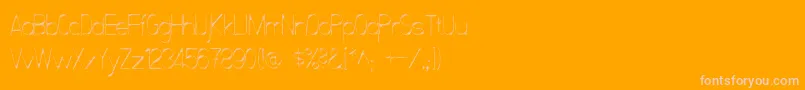 ScrfibbleRaw-Schriftart – Rosa Schriften auf orangefarbenem Hintergrund