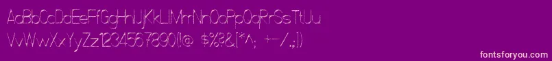 ScrfibbleRaw Font – Pink Fonts on Purple Background