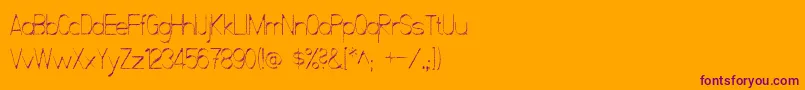 ScrfibbleRaw Font – Purple Fonts on Orange Background