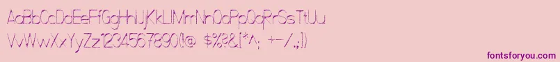 ScrfibbleRaw Font – Purple Fonts on Pink Background