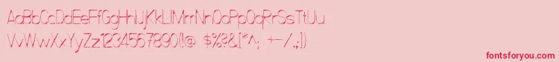 フォントScrfibbleRaw – ピンクの背景に赤い文字