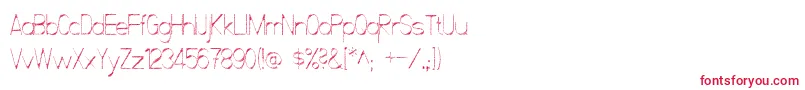 ScrfibbleRaw Font – Red Fonts on White Background
