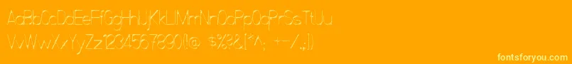 ScrfibbleRaw Font – Yellow Fonts on Orange Background