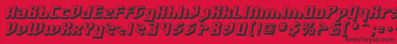 フォントSfFunkMasterOblique – 赤い背景に黒い文字