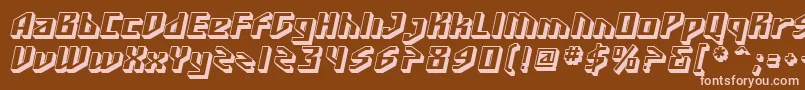 SfFunkMasterOblique Font – Pink Fonts on Brown Background