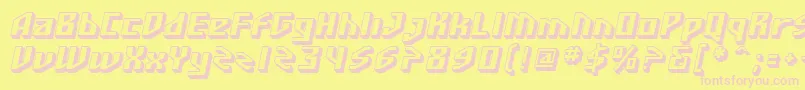 SfFunkMasterOblique Font – Pink Fonts on Yellow Background