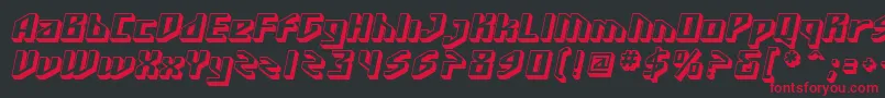 Шрифт SfFunkMasterOblique – красные шрифты на чёрном фоне