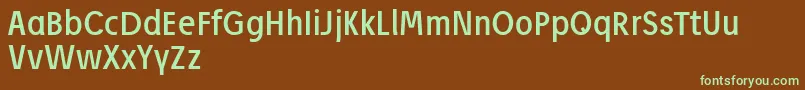 Шрифт JosefReducedRegular – зелёные шрифты на коричневом фоне