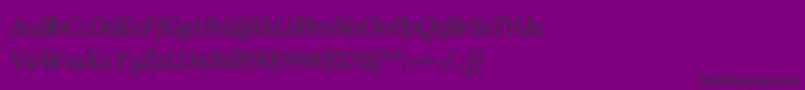 フォントKraskarioItalic – 紫の背景に黒い文字