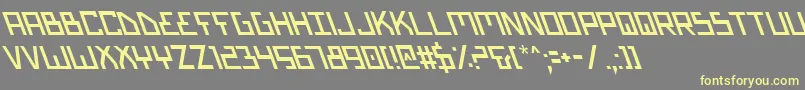 BionicTypeSlant Font – Yellow Fonts on Gray Background