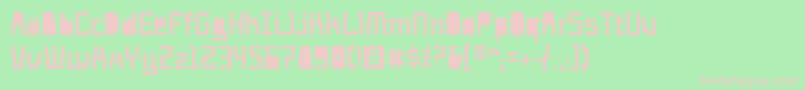 TemploExtranjero Font – Pink Fonts on Green Background