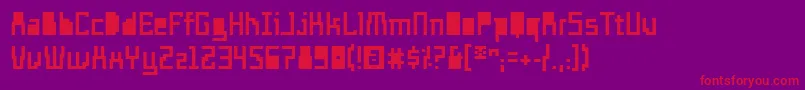 TemploExtranjero Font – Red Fonts on Purple Background