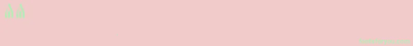 フォントSlavanskay – ピンクの背景に緑の文字