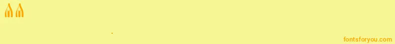 Slavanskay Font – Orange Fonts on Yellow Background