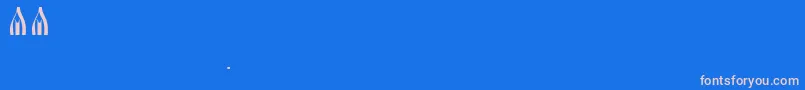 Fonte Slavanskay – fontes rosa em um fundo azul