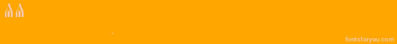 Slavanskay Font – Pink Fonts on Orange Background
