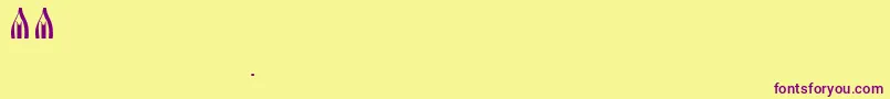 Slavanskay Font – Purple Fonts on Yellow Background
