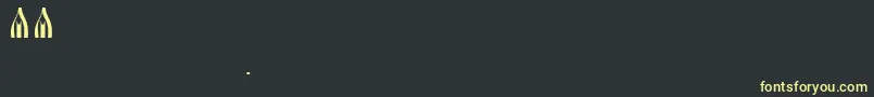 Slavanskay Font – Yellow Fonts on Black Background
