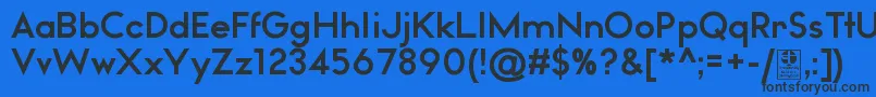 WatchwordBoldDemo Font – Black Fonts on Blue Background