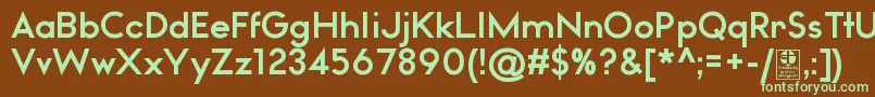 Шрифт WatchwordBoldDemo – зелёные шрифты на коричневом фоне
