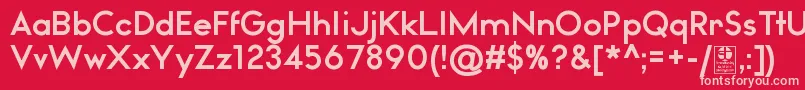 WatchwordBoldDemo Font – Pink Fonts on Red Background