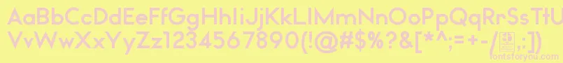 WatchwordBoldDemo Font – Pink Fonts on Yellow Background