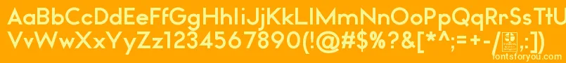 WatchwordBoldDemo Font – Yellow Fonts on Orange Background