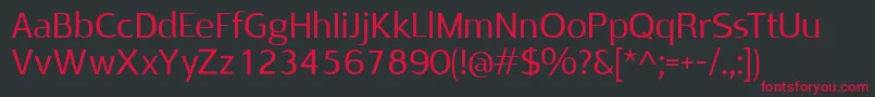 RabeloRegular Font – Red Fonts on Black Background