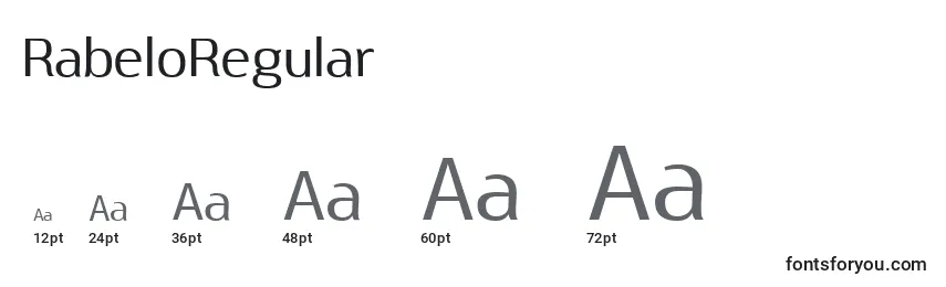 RabeloRegular Font Sizes