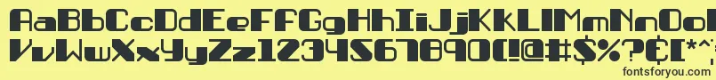 Шрифт Persuasi – чёрные шрифты на жёлтом фоне