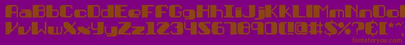 Шрифт Persuasi – коричневые шрифты на фиолетовом фоне