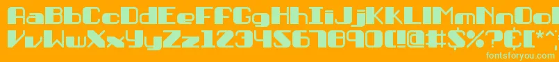 Persuasi Font – Green Fonts on Orange Background