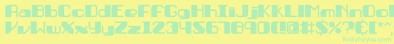 Persuasi Font – Green Fonts on Yellow Background