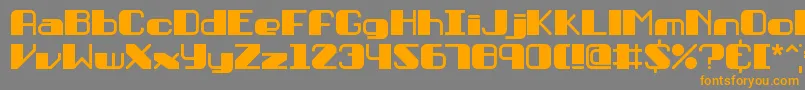 Persuasi-Schriftart – Orangefarbene Schriften auf grauem Hintergrund