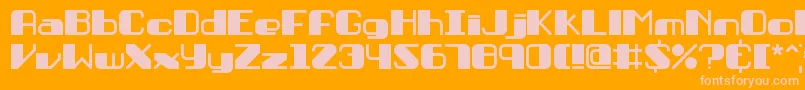 Persuasi Font – Pink Fonts on Orange Background