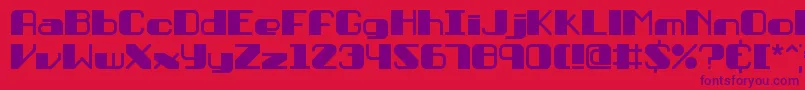 Persuasi Font – Purple Fonts on Red Background