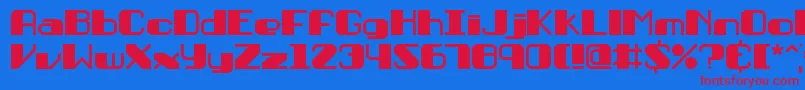 Persuasi Font – Red Fonts on Blue Background