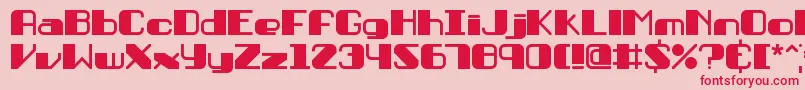 Persuasi-fontti – punaiset fontit vaaleanpunaisella taustalla