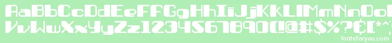 Шрифт Persuasi – белые шрифты на зелёном фоне