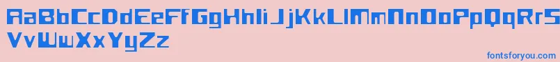 FlotsamPerformance Font – Blue Fonts on Pink Background