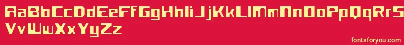 FlotsamPerformance Font – Yellow Fonts on Red Background