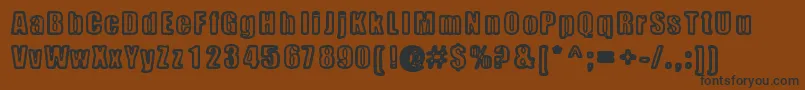 Metalbox Font – Black Fonts on Brown Background