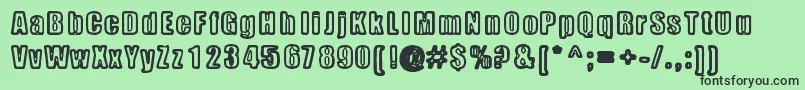 Metalbox Font – Black Fonts on Green Background