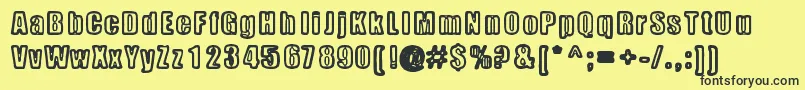 Metalbox Font – Black Fonts on Yellow Background