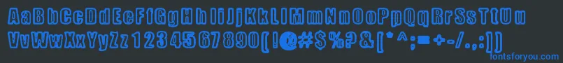 Metalbox Font – Blue Fonts on Black Background